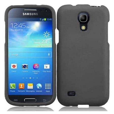 DARK GRAY RUBBERIZED HARD SHELL CASE COVER FOR SAMSUNG GALAXY S4