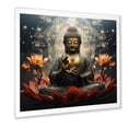 thumbnail image 2 of Designart "Reflections of Serene Buddhism" Spiritual Framed Wall Art Decor - Global Red Buddhism Hallway Framed Wall Art Decor, 2 of 6