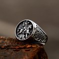 thumbnail image 5 of Pulsera de anillo de montar personalizada de acero inoxidable con nudo celta vikingo nórdico, anillo de acero de titanio, 5 of 5