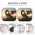thumbnail image 5 of KLL Sky Sunset Bronze Dragon Windshield Sun Shade 2-Piece Foldable Car Front Window Sunshade for Most Sedans SUV Truck- Large, 5 of 5