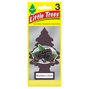 Little Trees Auto Air Freshener, Hanging Card, Blackberry Clove Fragrance 3-Pack