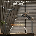 thumbnail image 3 of Desk Lamp, 24W LED Desk Light for Home Office, Auto Stepless Dimming and Tempering Table Light with Remote, for Architect Drafting Design(Black), 3 of 9