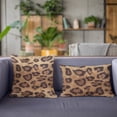 thumbnail image 3 of Plutus Brown Jaguar Animal Faux Fur Luxury Throw Pillow - Double sided 20" x 26" Standard, 3 of 5