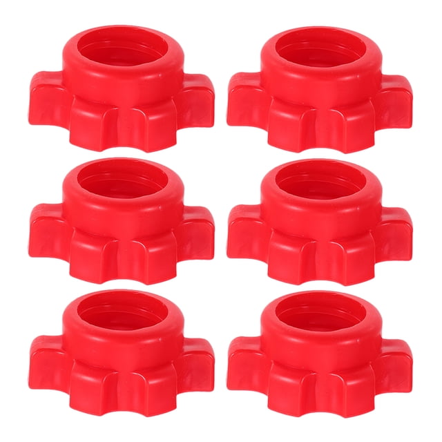 OUNONA 6 Pcs Écrous Vissés Rouges pour Haltère pour Accessoires de Barre de Gym à Domicile Stables