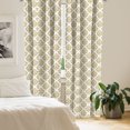 thumbnail image 2 of Ambesonne Damask Curtains, Victorian Classical Lovers, Pair of 28"x95", Yellow and White, 2 of 5