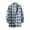 Blue, variant on APEXFWDT Men's Plaid Hoodie Flannel Shirt Jacket Long Sleeve Casual Button up Shirts Fashion Men Hooded Plaid Jacket for Men