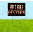 thumbnail image 1 of Bbq Oysters (18" x 24") Yard Sign, Includes Metal Step Stake, 1 of 6