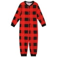 thumbnail image 2 of INSPIRAR CHIC Mono de Navidad Con Estampado de Cuadros Con Mangas Largas Conjuntos de Pijamas Familiares XL Niño Rojo, 2 of 5