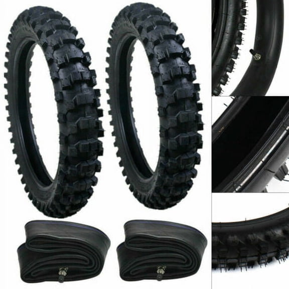 For Honda Dirt Pit Bikes CR80 KX100 70/100-19&90/100-16 Front Rear Tire Tube Set