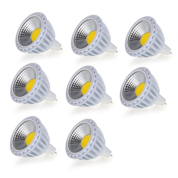 8X GU5,3 / MR16 6W COB LED Lamapra Bombilla 420LM 60 3000K Calido DC 12V