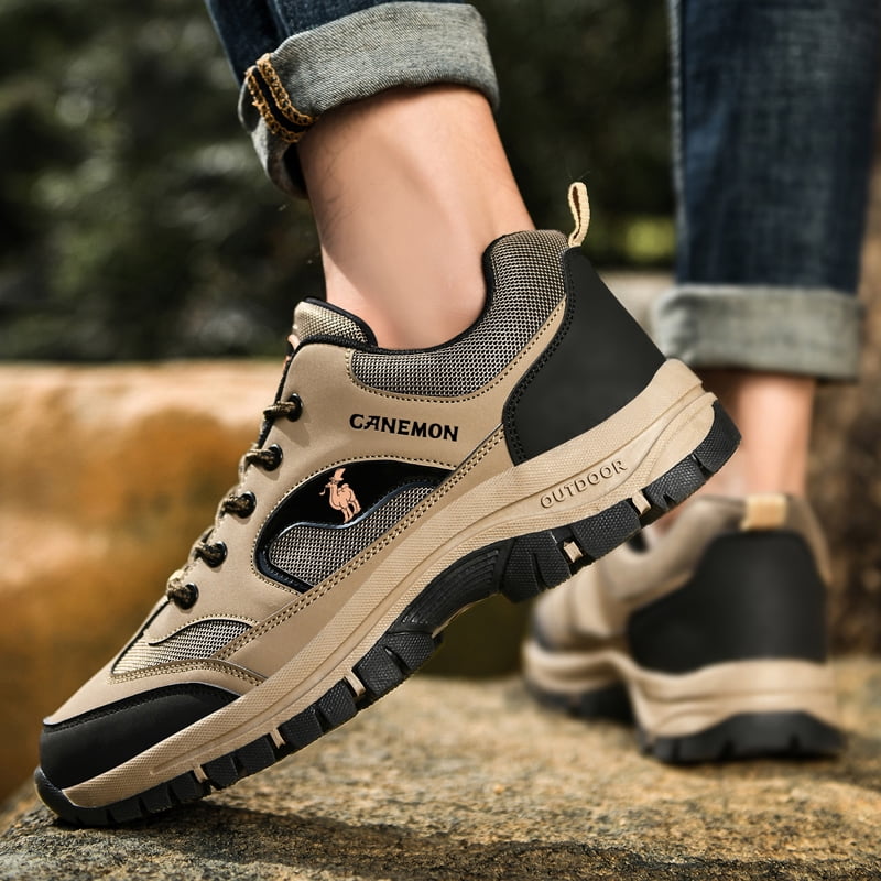 CANEMON Men's Outdoor Low-Top Hiking Shoes for Outdoor Trailing Trekking Camping Walking