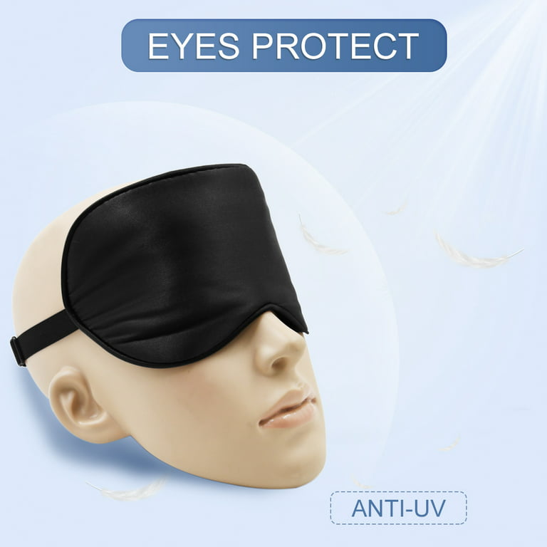 2 Sleep Eye Mask Silk Travel Shades Blindfold Black Sleeping Aid Cover  Eyeshades, 1 - Kroger