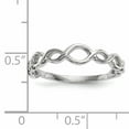 thumbnail image 4 of 14k White Gold Twisted Loops Ring Infinity, 4 of 8