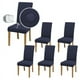 thumbnail image 1 of 6 Fundas Elásticas para sillas de comedor, Impermeables , Protege y brinda un nuevo estilo a tus sillas. Mod. Azul Marino, 1 of 1