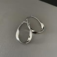 thumbnail image 7 of 925 Sterling Silver Post Hoop Earrings For Women Mobius Strip Twist hoop Earring Fine Jewelry, 7 of 7