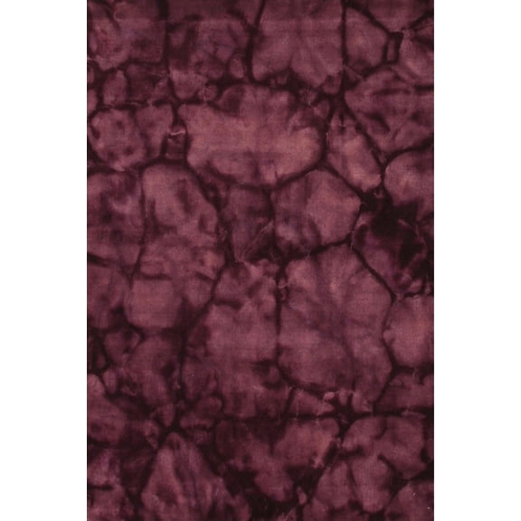 EORC Purple Handmade Wool Contemporary Dip Dyed Rug, 5' x 8'-Color:Purple,Material:Wool