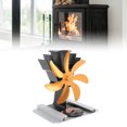 thumbnail image 2 of Heat Powered Stove Fan, Safe 7 Blade Heat Powered Stove Fan Vertical  For Kitchen, 2 of 7