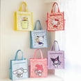 thumbnail image 3 of Sanrio-bolsa impermeable de doble capa con dibujos animados para estudiantes, bolsa de almacenamiento de archivos portátil con cremallera, Cinnamoroll Kuromi My Melody, 3 of 4