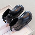 thumbnail image 3 of Dakaela 4-12Y Boy Girl Ankle Boots Waterproof Non Slip Chelsea Boot Little Kids Toddler Winter Combat Work Booties Outdoor Walking Shoes Black, 3 of 7