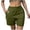 Army Green, variant on Cargo Shorts Women Baggy Y2K Summer Elastic Waist Jean Shorts with Pockets Casual Wide Leg Bermuda Shorts XL Army Green