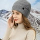 thumbnail image 4 of Gorros y gorros para hombre - Gorro de invierno de punto Negro, 4 of 5