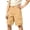 0##Khaki915, variant on Lullu Boys Twill Cargo Shorts Casual Active Stretch Summer Shorts with Pockets, Sizes 4-14