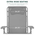 thumbnail image 3 of Yunken Oversized Zero Gravity Chair, Folding Patio Lounge Recliner with Cup Holder & Pillow - Dove Gray, 3 of 7