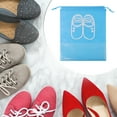 thumbnail image 2 of Bolsas de almacenamiento de zapatos a prueba de polvo de 10 piezas de Unique Bargains, bolsa de almacenamiento portátil con cordón, color azul, 2 of 5