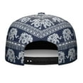 thumbnail image 3 of Ethnic Paisley Flat Brim Hat - Retro Adjustable Snapback Cap with Full Panel Print for Men & Women, 3 of 3