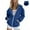 Blue, variant on Women's Solid Color with Ear Hat Fashionable Loose Casual Long Sleeve Drop Shoulder Sweatshirt, Cute Pullover Hoodie with Animal Ears for Lounge and Home, Soft and Comfortable Fabric