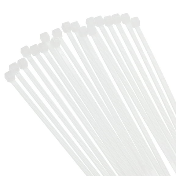 Uxcell 250PCS Cable Zip Ties 12 Inch, Self-Locking Nylon Wire Ties with 30 lbs Tensile Strength for Indoor and Outdoor, White