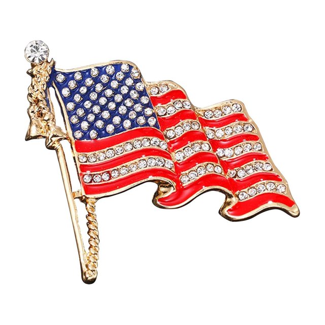 Clearance, US Election Brooch Exquisite Alloy Rhinestone Badge Pin Suit Jacket Accessories