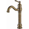 thumbnail image 1 of Antique Brass Bathroom Faucet - Tall 360 Degree Swivel Sink Faucet, Vintage Basin Faucet with Single Lever Handle, Elevated Bathroom Faucet Spout, 1 of 5