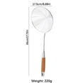 thumbnail image 3 of XSCPXTT Stainless Wire Drain Kitchen Slotted Spoon - Thickened Rosewood Handle, Perfect for Hot Pot, Noodles, and Malatang Draining Silver, 3 of 8