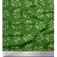thumbnail image 1 of Soimoi Green polyester Crepe Fabric Berries Leaves Fabric Prints By Yard 52 Inch Wide, 1 of 3