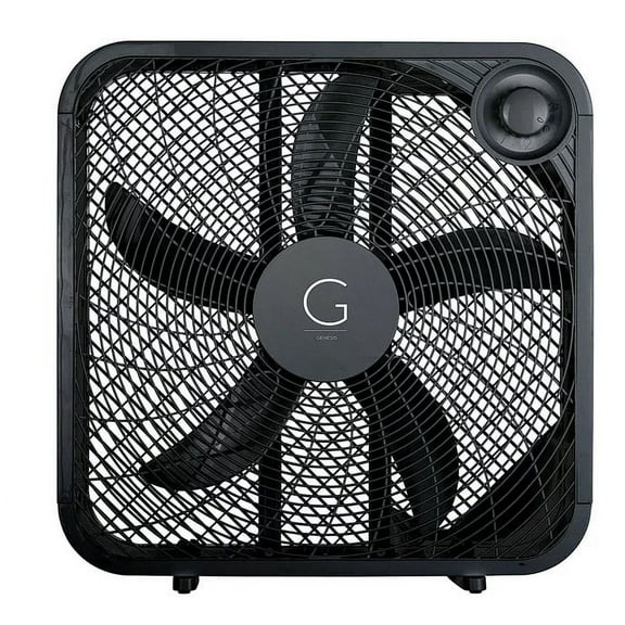 Genesis G20BOX-BLK 20"3 Speed Box Fan with Max Cooling Technology Black