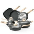 thumbnail image 1 of KFFKFF 19 Piece Pots and Pans Set, Granite Nonstick Cookware Set, Induction Cookwares, Kitchen RV Cooking Sets with Frying, Sauce, Saute, Tempered Glass Lids, 1 of 9