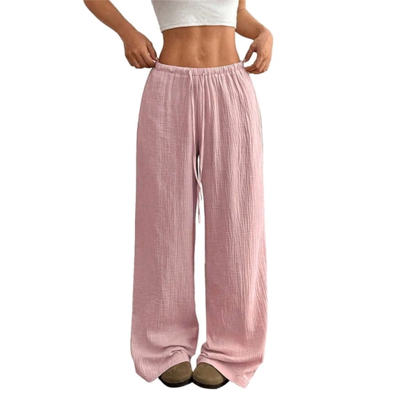 Kelon Womens Wide Leg Sweatpants Fleece Lined Baggy Pants Drawstring Athletic Joggers Fashion Winter Outfits Multicolor