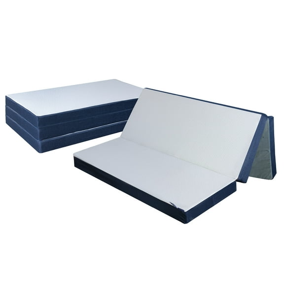 DR JOOHN Colchón seccionado en 3 | Matrimonial | Diseño Plegable, portátil, Confortable y practico | Ideal para Cualquier Espacio | Funda de Algodón-Poliéster con Cierre extraíble. (90 x 135 x 10 cm) DR JOOHN SECCIONADO ORIGINAL MATRIMONIAL