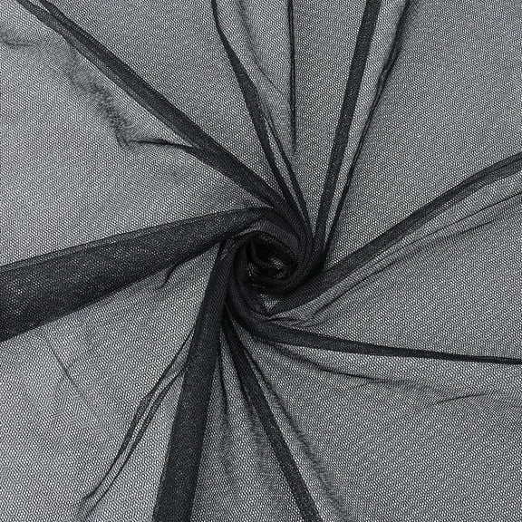 39.4x63 Inch Black Mesh Fabric by The Yard Breathable Polyester Netting Tulle Fabric Soft Voile Solid Sheer Mosquito Net Fabric