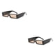 thumbnail image 4 of Jumpingount Gafas de sol rectangulares Gafas de lujo Gafas Anti-sol Hombres Espejo Gafas a prueba de polvo Gafas cuadradas de tendencia Marrón oscuro 2piezas, 4 of 6