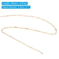 thumbnail image 2 of Cadena de cable de acero inoxidable Uxcell de 2 m/6.6 pies, cadena de eslabones dorados con cuentas de esmalte satelital para hacer joyas, rosa, 2 of 5