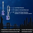 thumbnail image 2 of Gem Stone King 14K White Gold Blue Iolite Earrings for Women | 1.30 Cttw | Gemstone Birthstone | Oval Checkerboard 7X5MM, 2 of 6