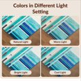 thumbnail image 7 of Design&I 8'x10' Washable Area Rug Snag-Free Surfboard Beach Tropical Stripe Design With Wave Motif Accents for Dining Room, Large Office, Lounge, 7 of 7