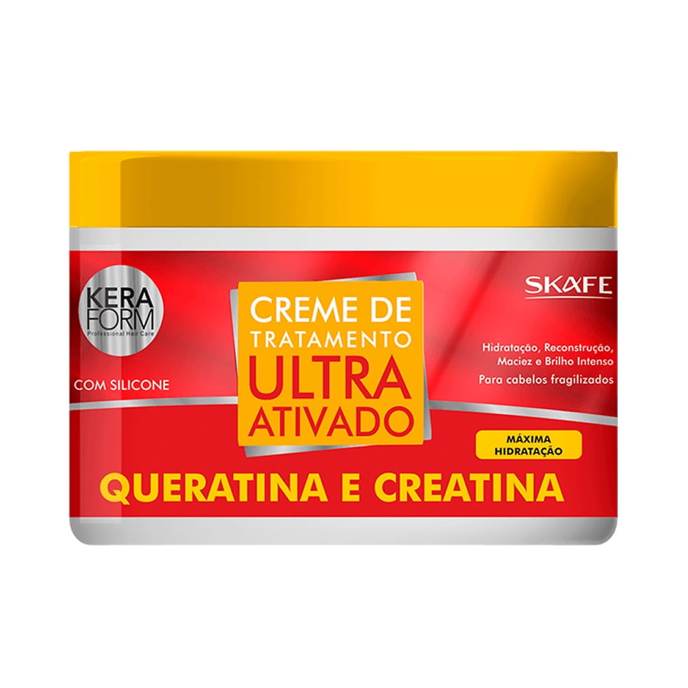 Crema Tratamiento Queratina Y Creatina Ultra Activado 500 Gr