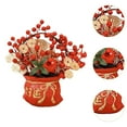 thumbnail image 6 of Fancyes Chinese New Year Feng Shui Blessing Bag Vase Decor Blessed Bag Statue Table Decoration for Restaurant Home Party Housewarming B, 6 of 8