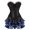Blue, variant on Push-up Slimming Corsets Bustier with Multi Layer lace Skirt 2XL Leopard