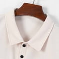 thumbnail image 6 of Yertdoel Men T-shirts Solid Color Short Sleeve Half Button Placket Lapel Neck Shirts with Pockets Soft Loose Comfortable Breathable Outdoor Hiking Cycling Tops, 6 of 9