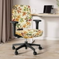 thumbnail image 5 of FKELYI Autumn Maple Leaf Print Office Chair Slipcover 2 Pcs Stretchable Swivel Computer Chair Cover Dustproof Armchair Protector for Backrest & Cushion Seat, 5 of 7