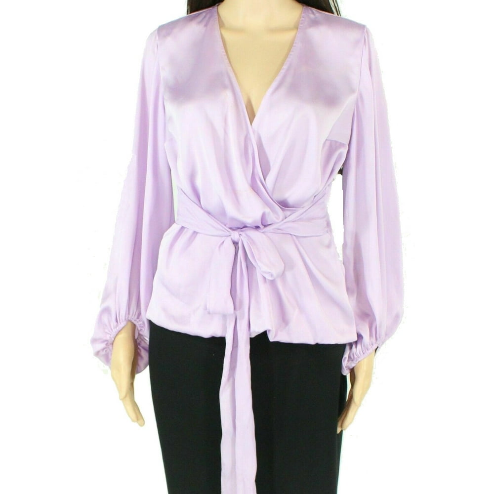 satin tie front top